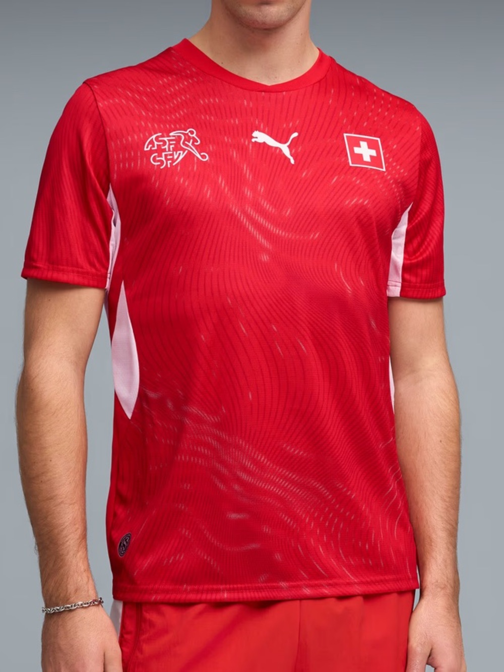Puma Men’s Red and White Switzerland Training Jersey